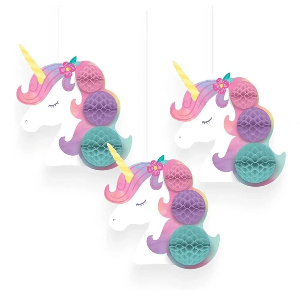 Enchanted Unicorn Honeycomb Party Decorations